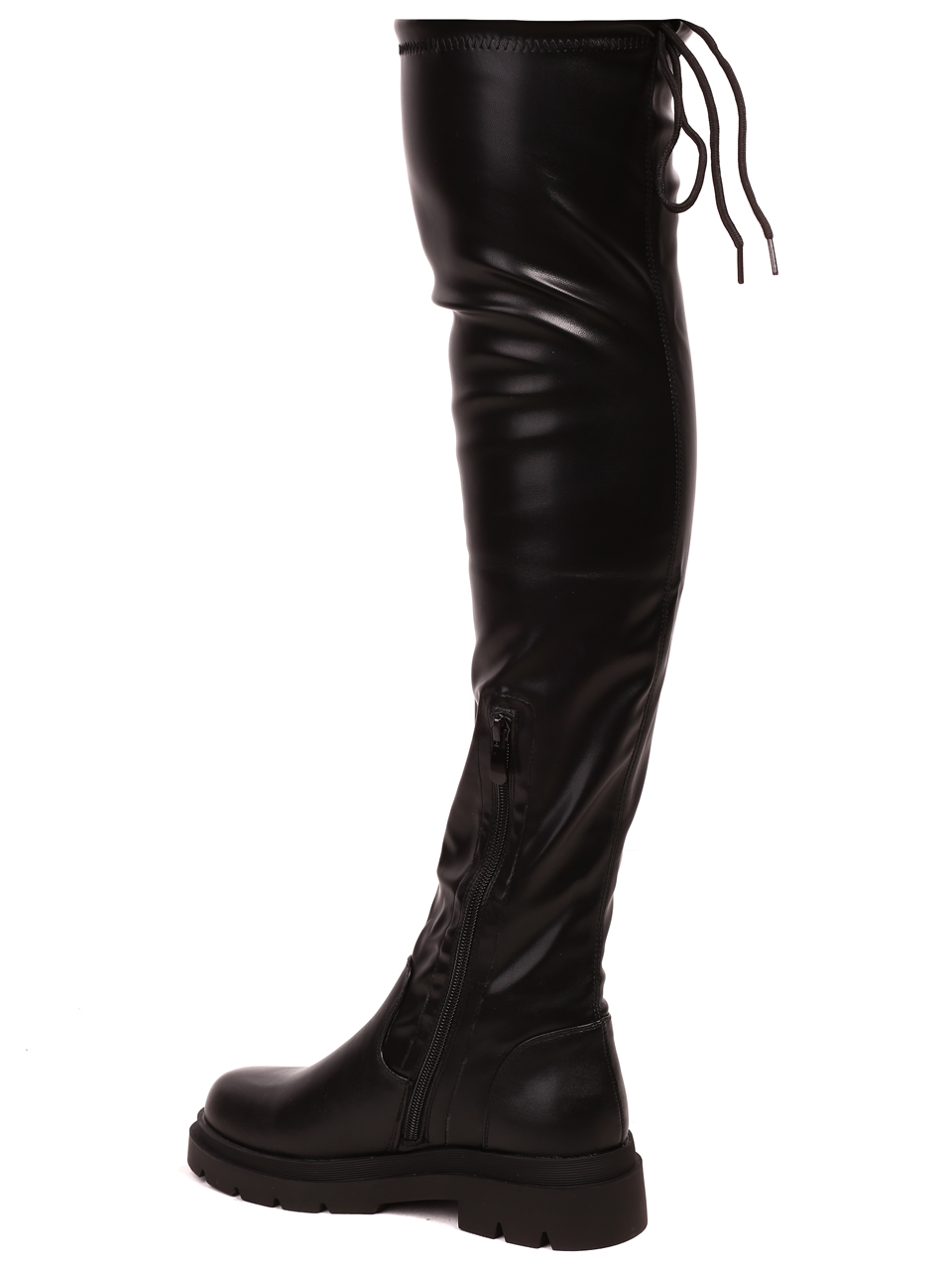 Ежедневни дамски ботуши в черно 1R-22516 black pu