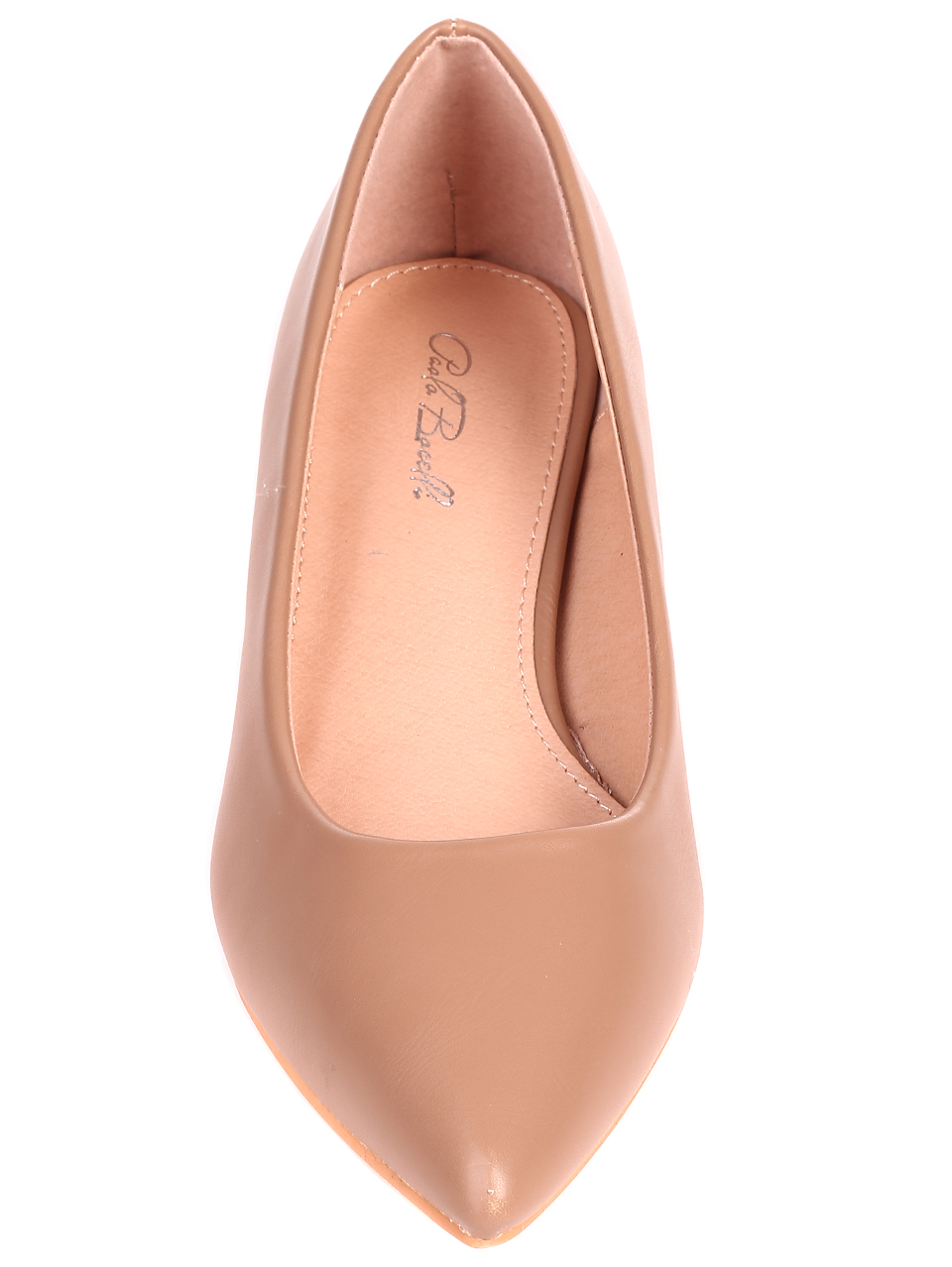 Елегантни дамски обувки на ток в бежово 3M-22574 beige