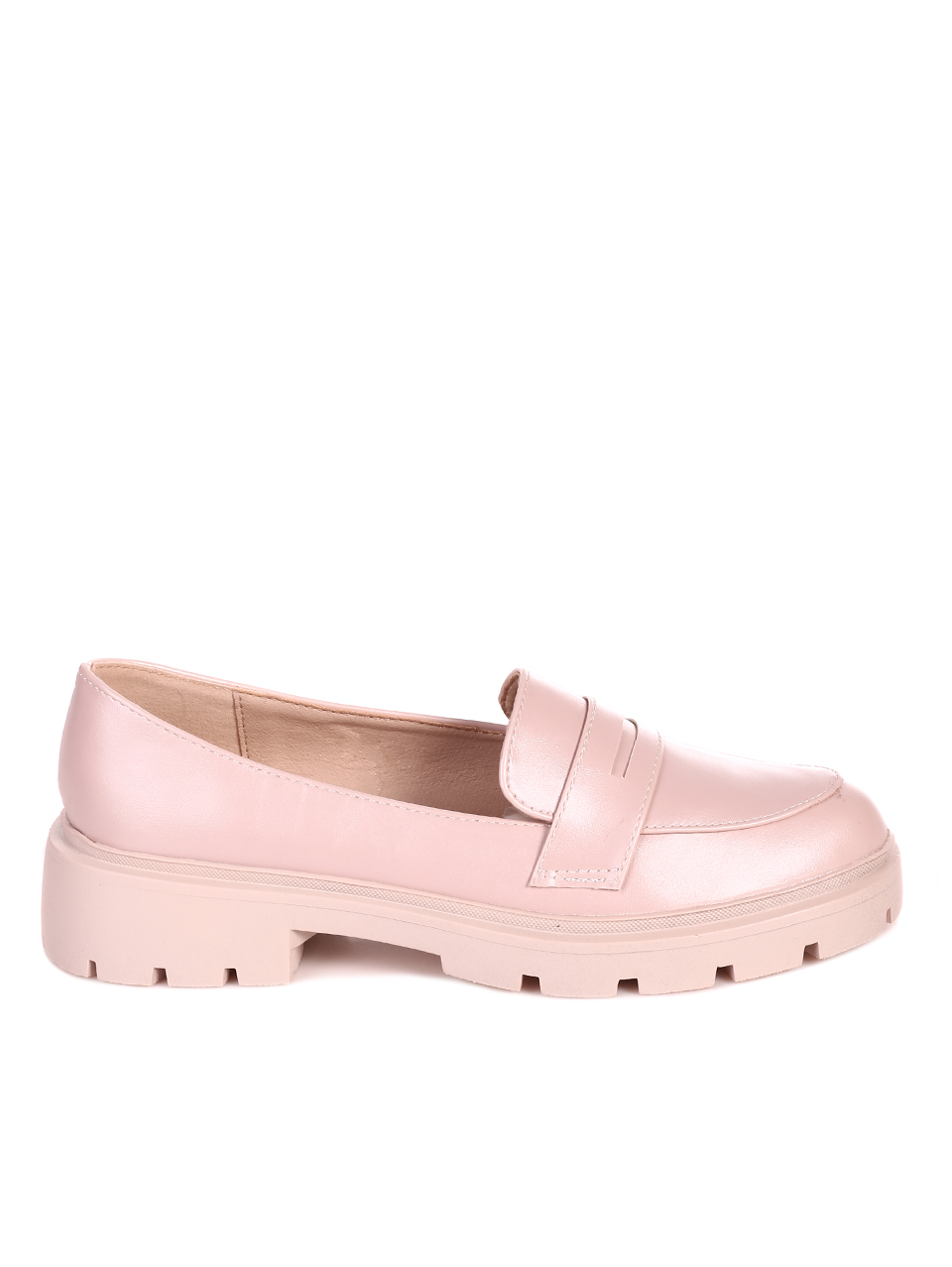 Дамски мокасини в розово 3M-22633 beige/pink