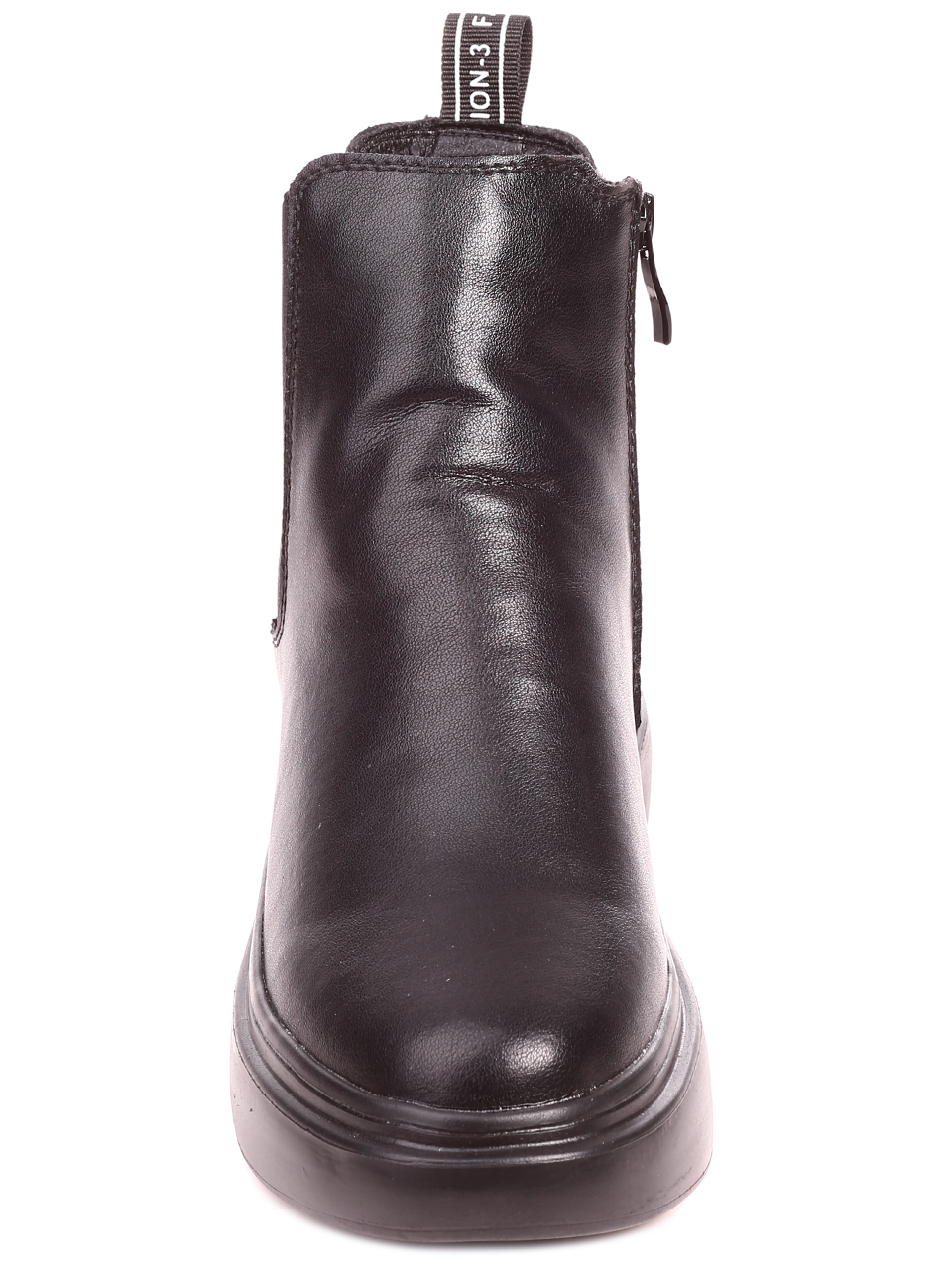 Ежедневни дамски равни боти от естествена кожа в черно A17F52A black