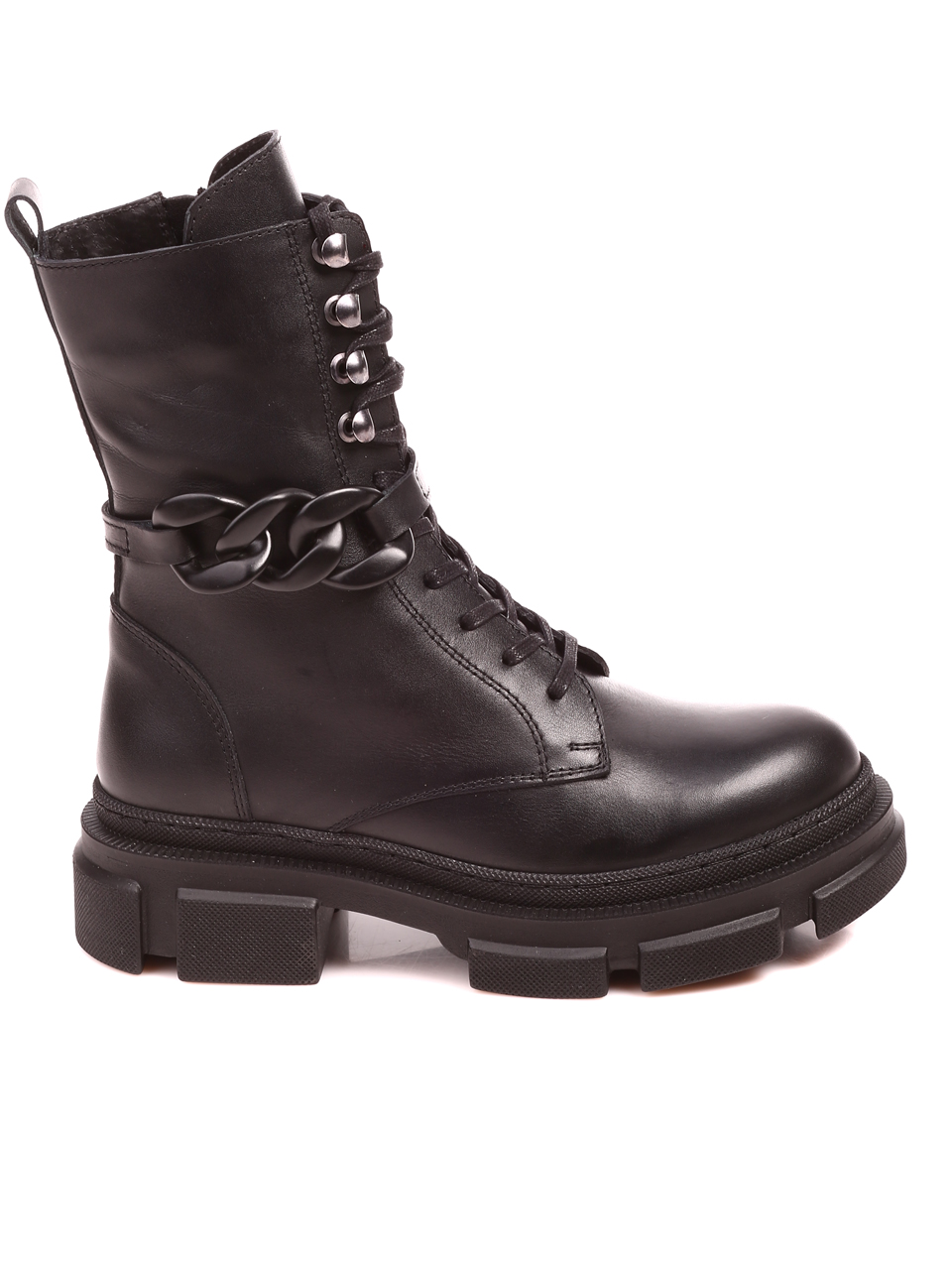 Дамски боти от естествена кожа в черно 2AB-22762 black
