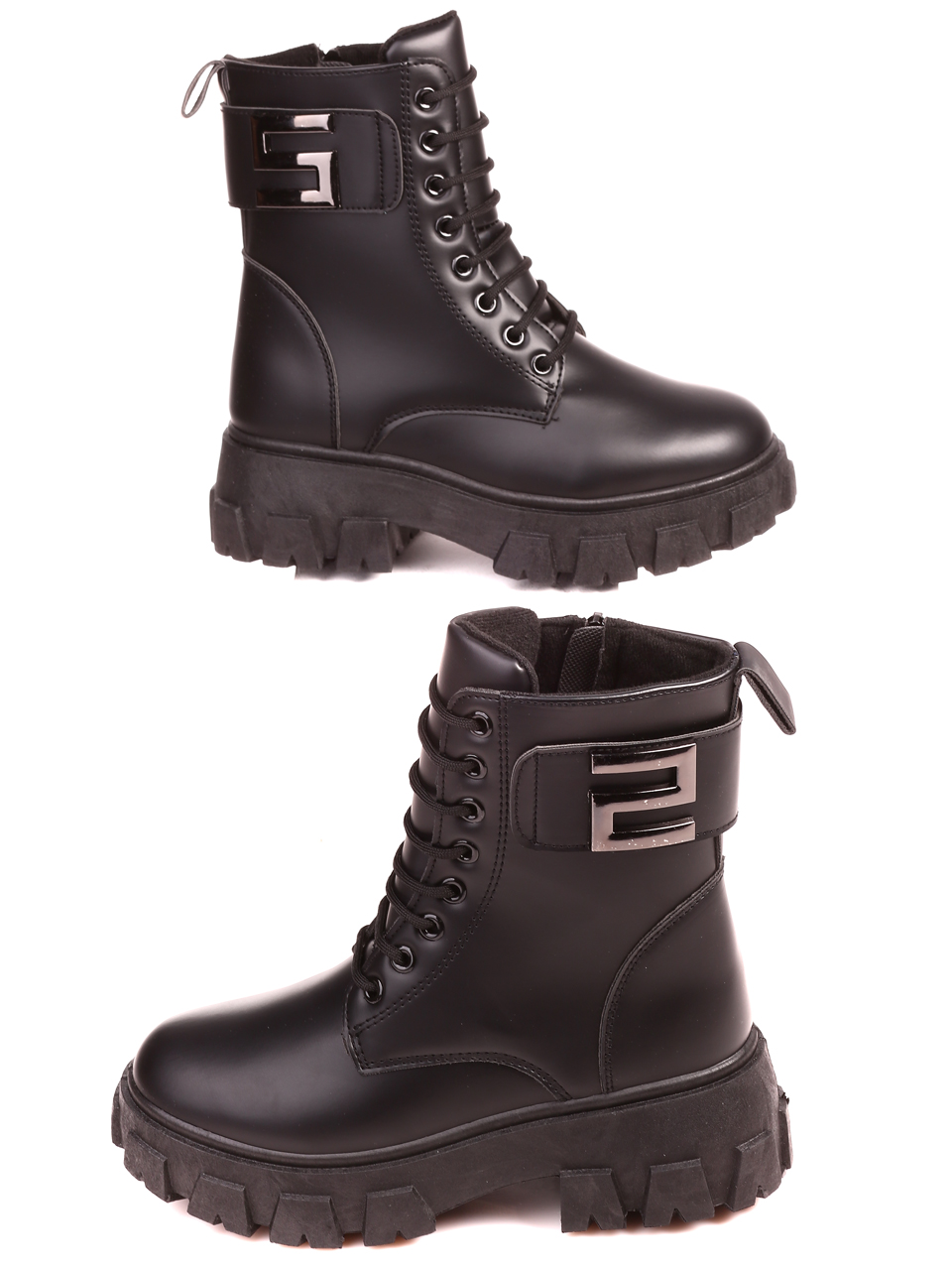 Ежедневни дамски боти в черно 2U-22529 black
