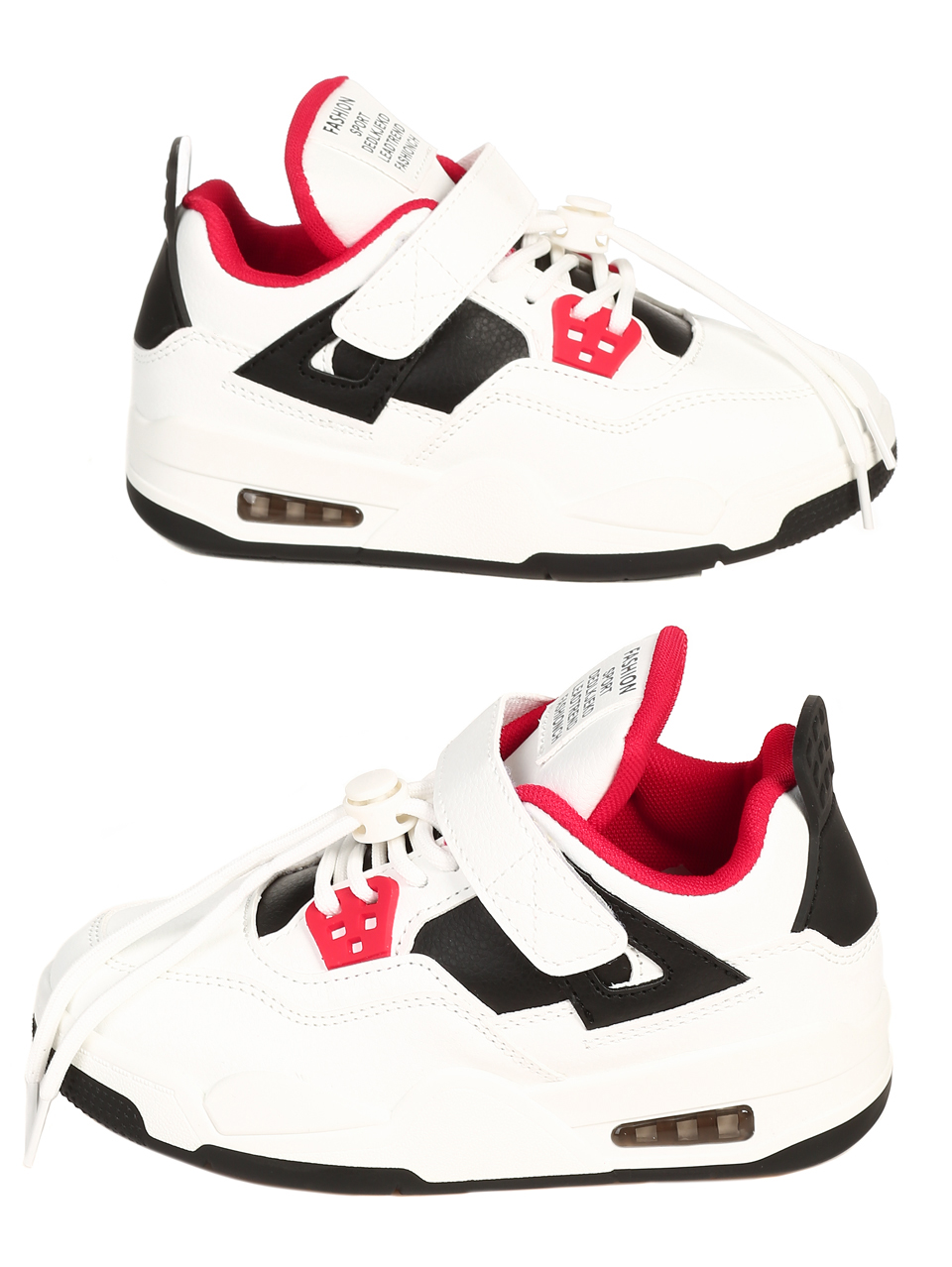 Ежедневни детски обувки в бяло и червено 18U-22681 white/red