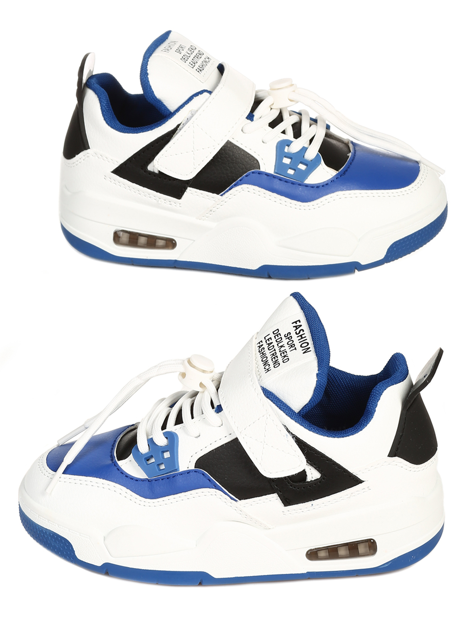 Ежедневни детски обувки в бяло и синьо 18U-22681 white/navy