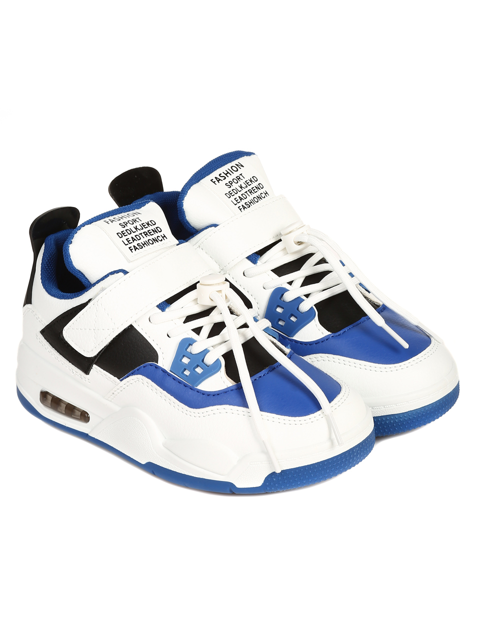 Ежедневни детски обувки в бяло и синьо 18U-22681 white/navy