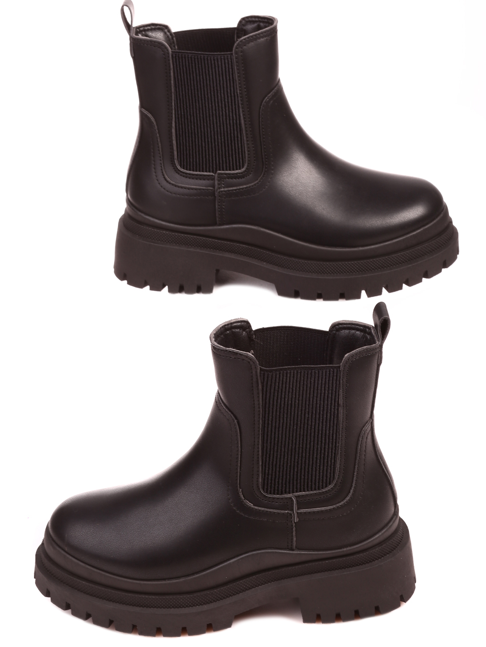 Ежедневни дамски боти в черно 2U-22601 black