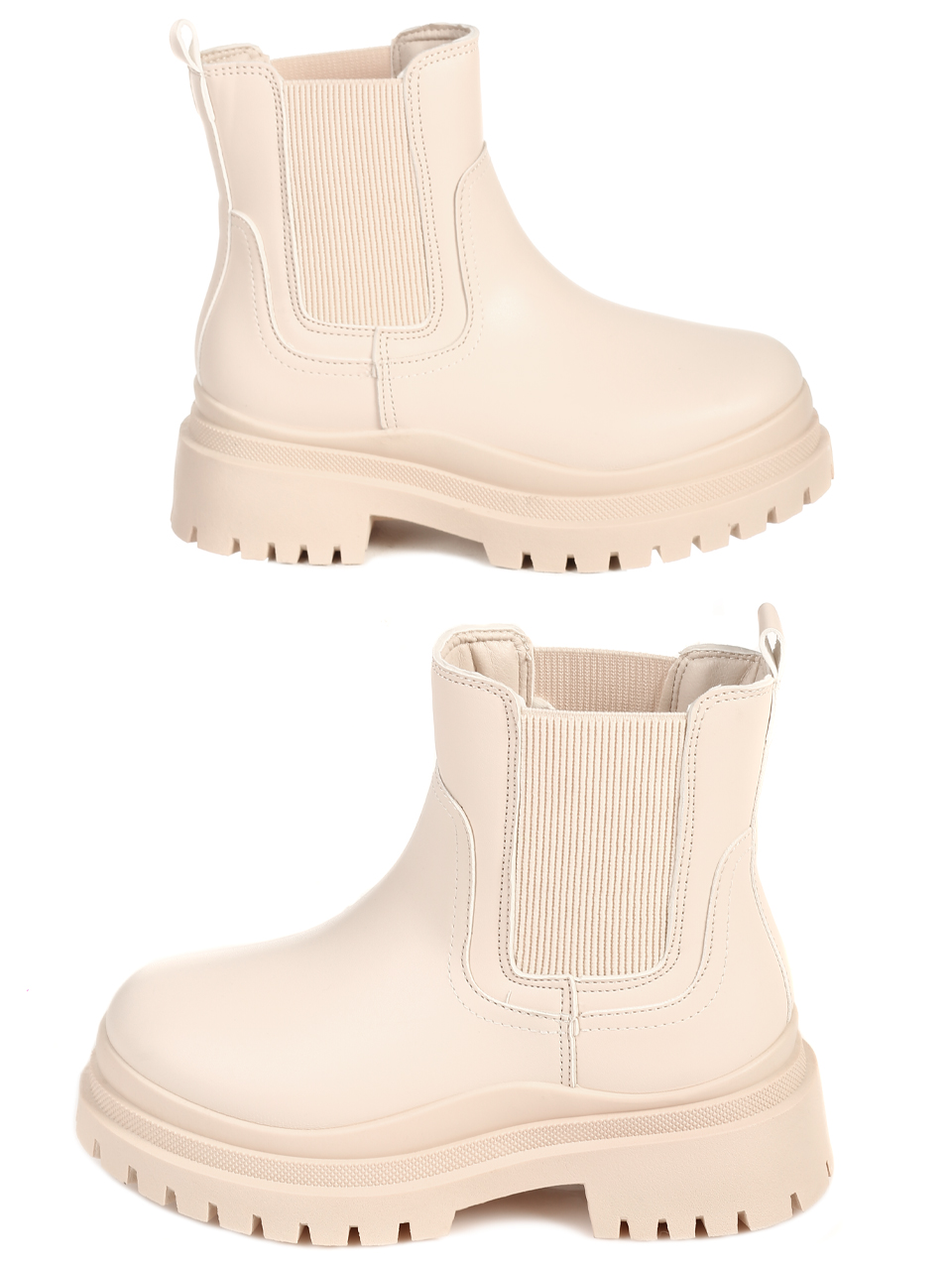 Ежедневни дамски боти в бежово 2U-22601 lt.beige