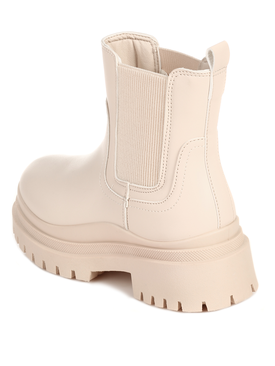 Ежедневни дамски боти в бежово 2U-22601 lt.beige