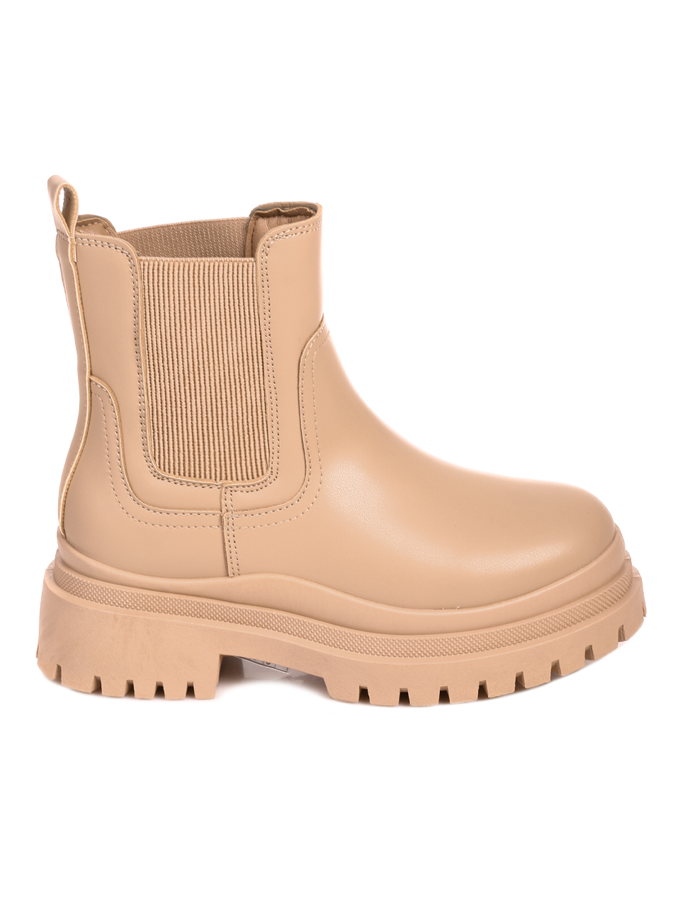Ежедневни дамски боти в бежово 2U-22601 dk.beige
