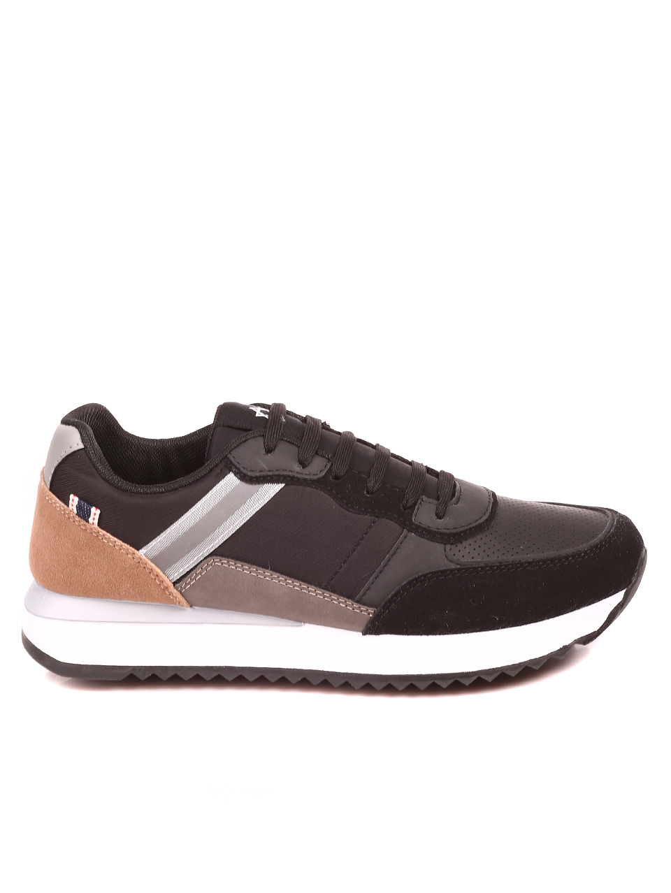 Ежедневни мъжки обувки в черно 7U-22595 black