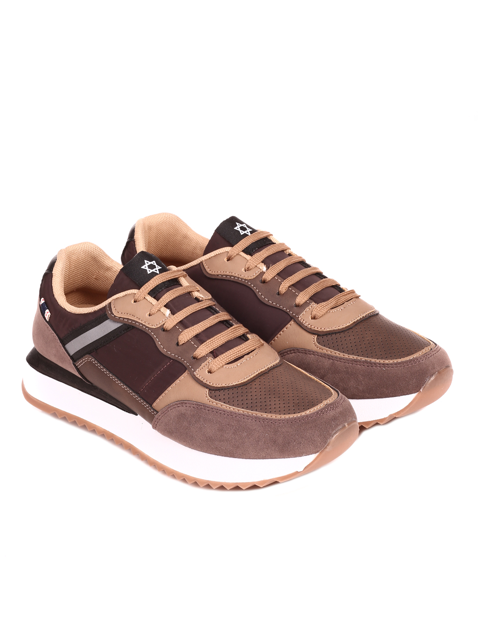 Ежедневни мъжки обувки в кафяво 7U-22595 brown