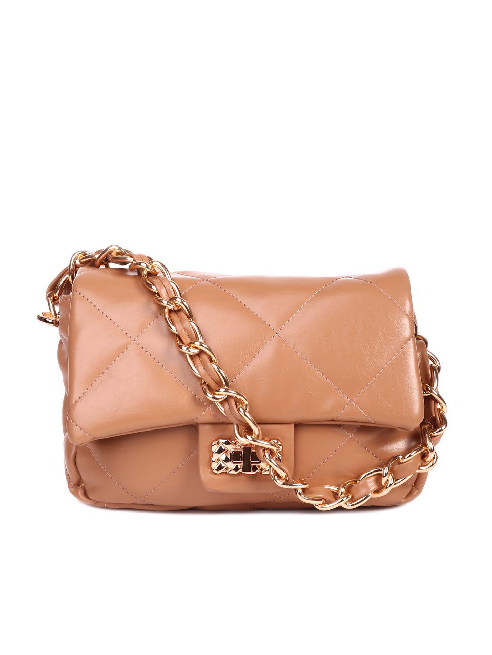 Елегантна дамска чанта в бежов цвят 9Q-22612 beige