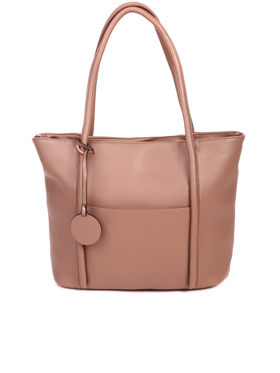 Елегантна дамска чанта в бежово 9Q-22614 dk.beige