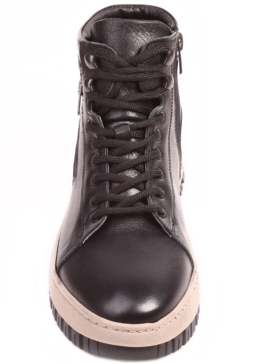 Ежедневни мъжки боти от естествена кожа 6AT-22765 black