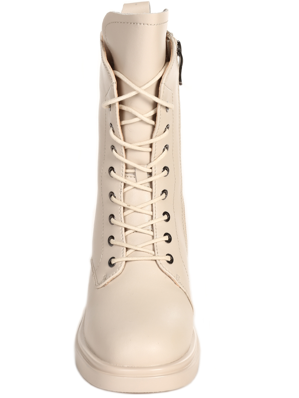 Ежедневни дамски боти от естествена кожа в бежово 1265-N215-4 beige