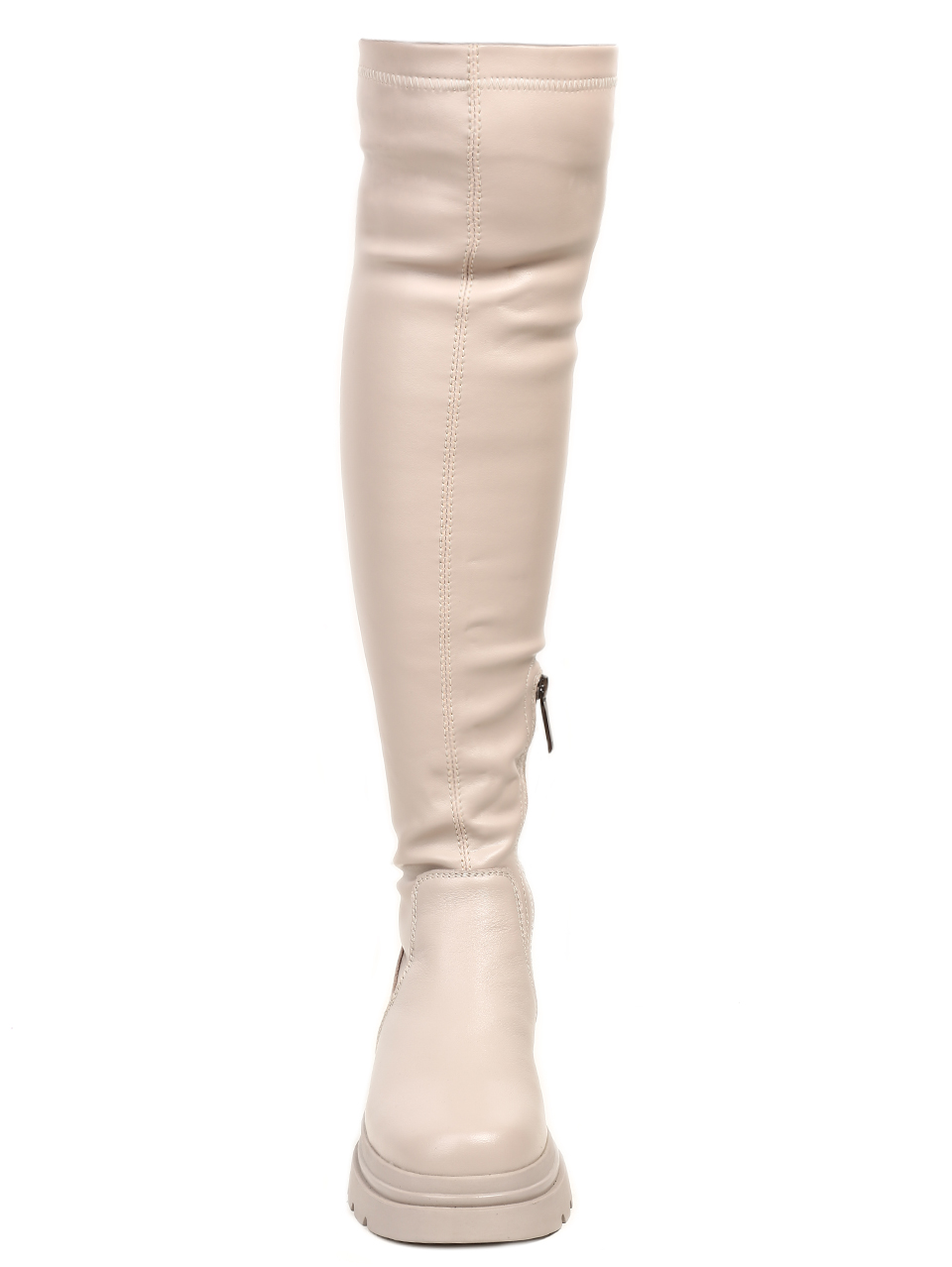 Ежедневни дамски ботуши от естествена кожа в сиво 3133TBM-Q717-VV-N3 blk/taupe