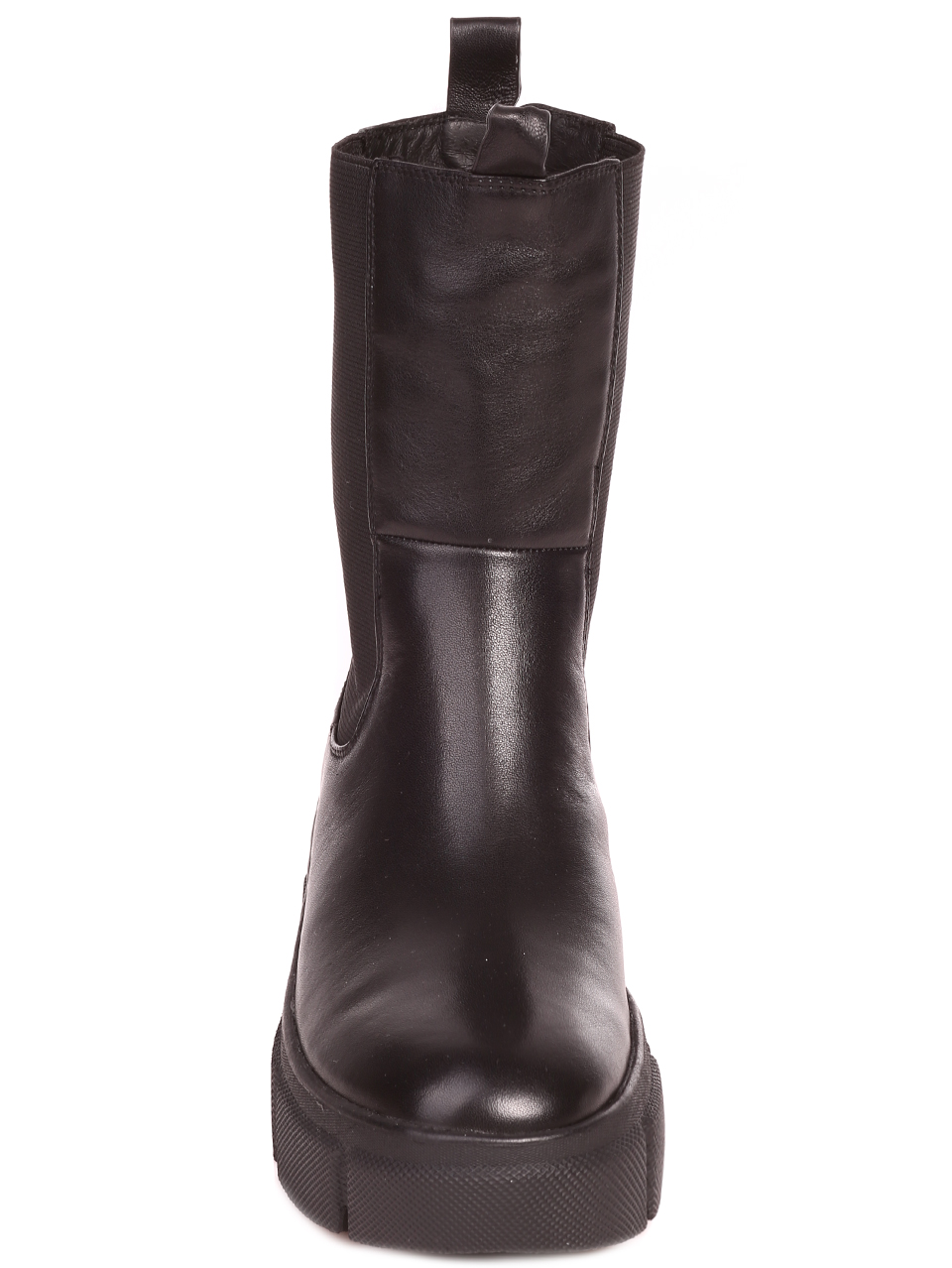 Ежедневни дамски боти от естествена кожа в черно RX17-N736-A936W black