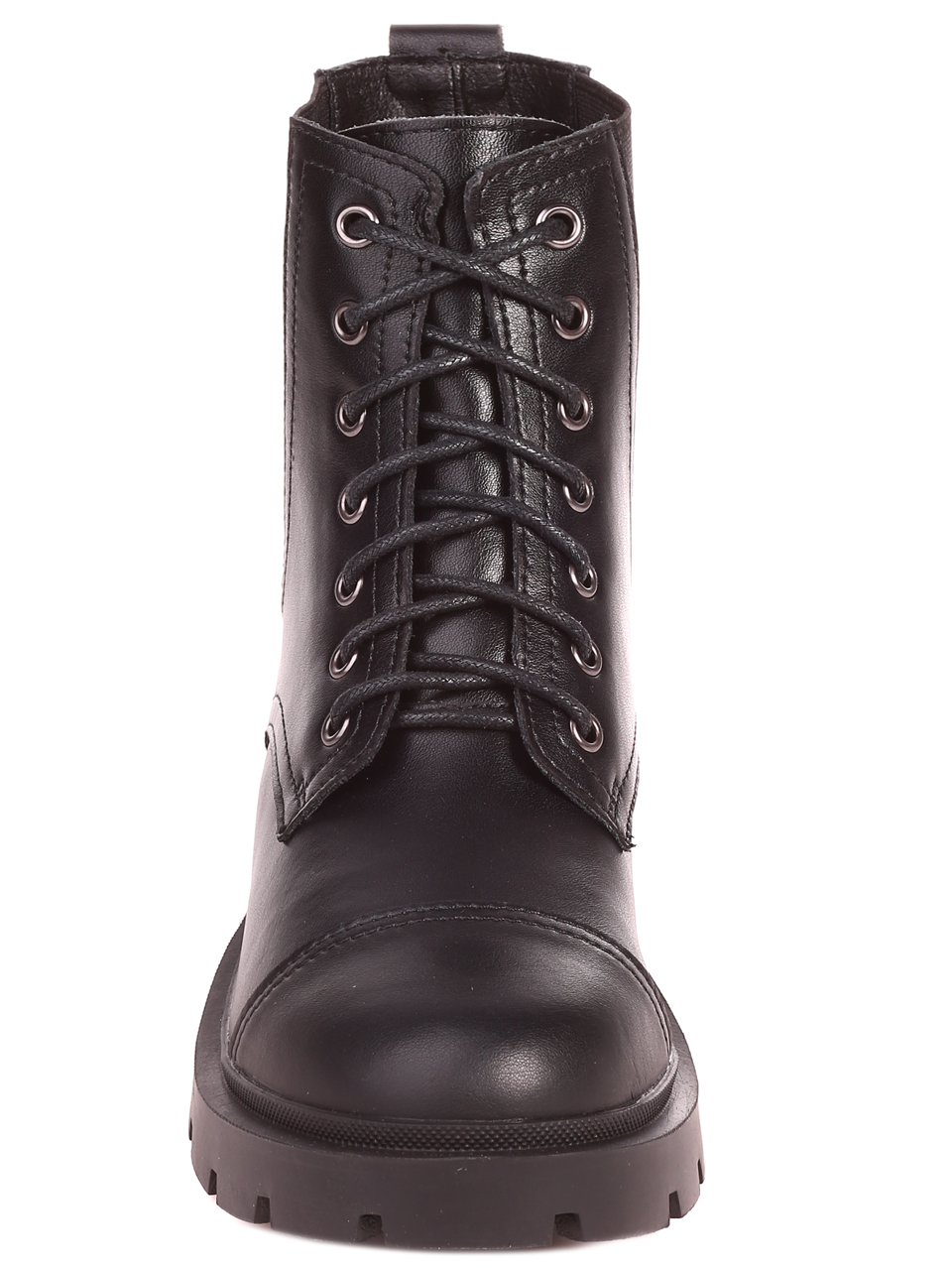 Ежедневни дамски боти от естествена кожа в черно 2AF-22715 black