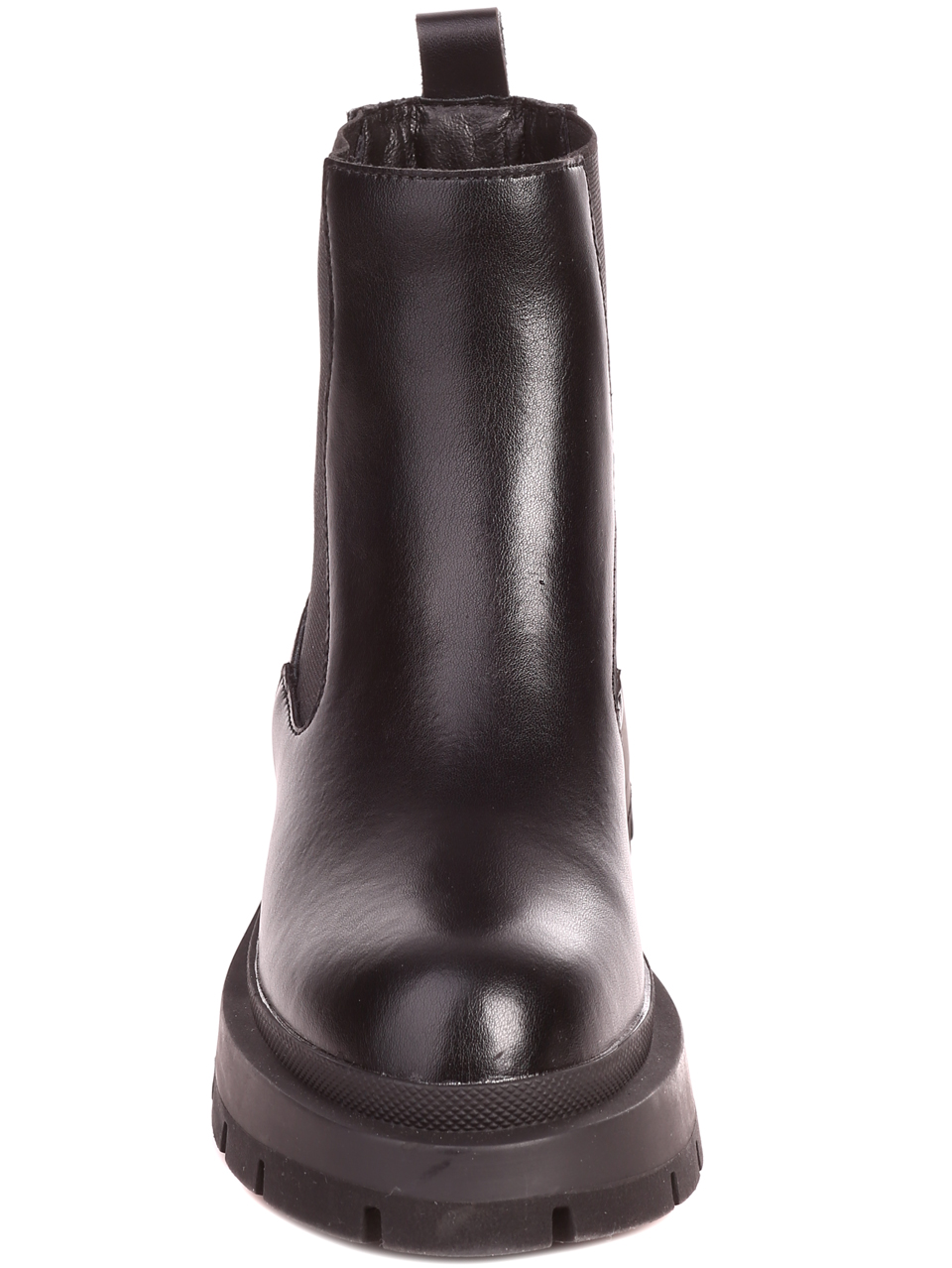 Ежедневни дамски боти от естествена кожа в черно 2AF-22716 black