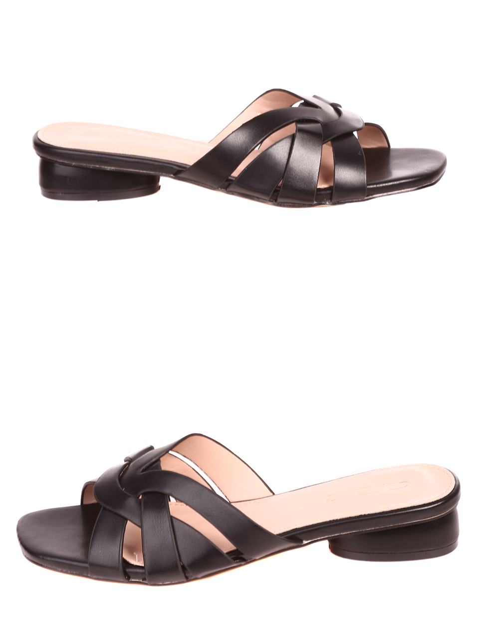 Ежедневни дамски чехли в черно 5M-23030 black
