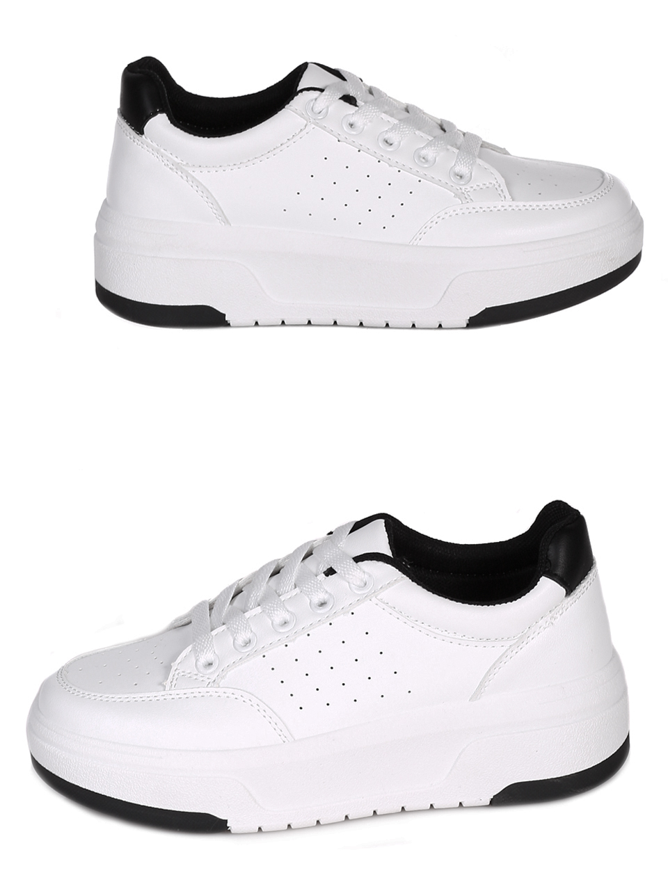 Ежедневни юношески кецове в бяло 13U-23064 white