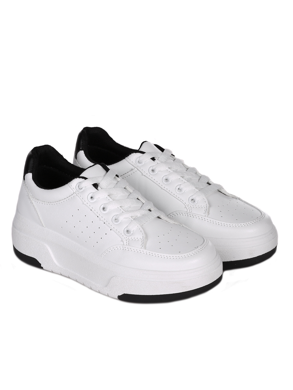 Ежедневни юношески кецове в бяло 13U-23064 white