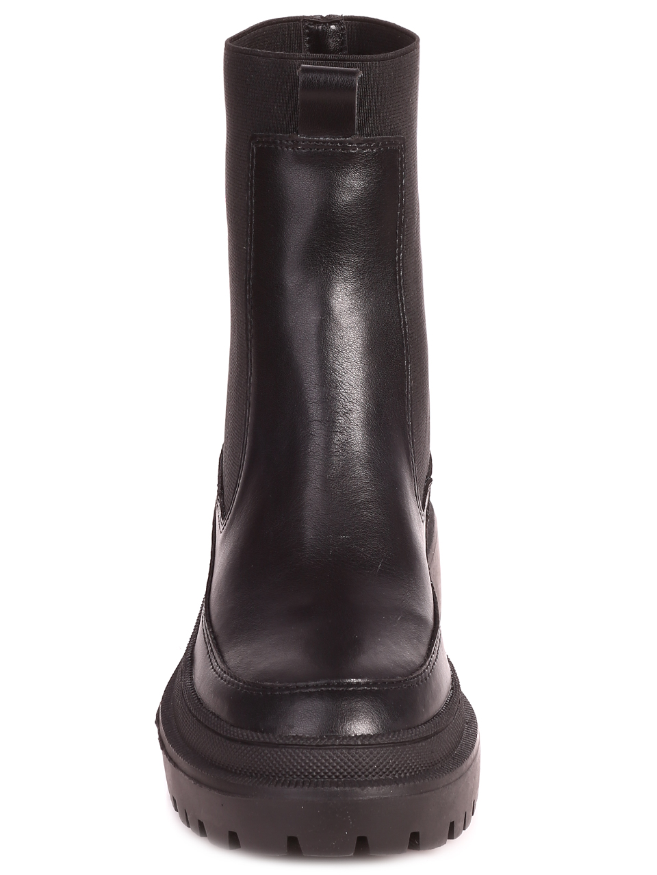 Ежедневни дамски боти от естествена кожа в черно 2AF-22712 black