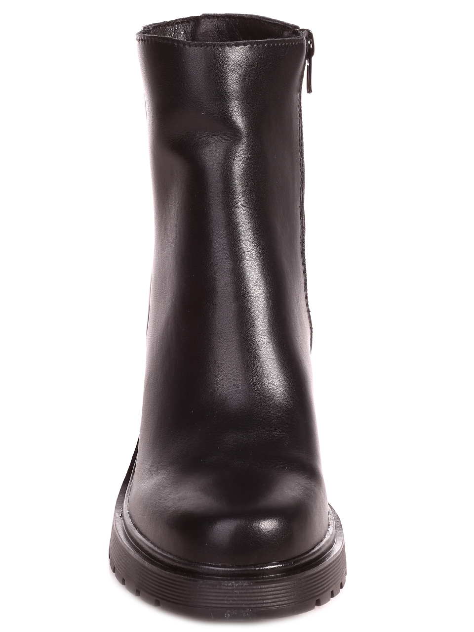 Ежедневни дамски боти от естествена кожа в черно 2AF-22719 black