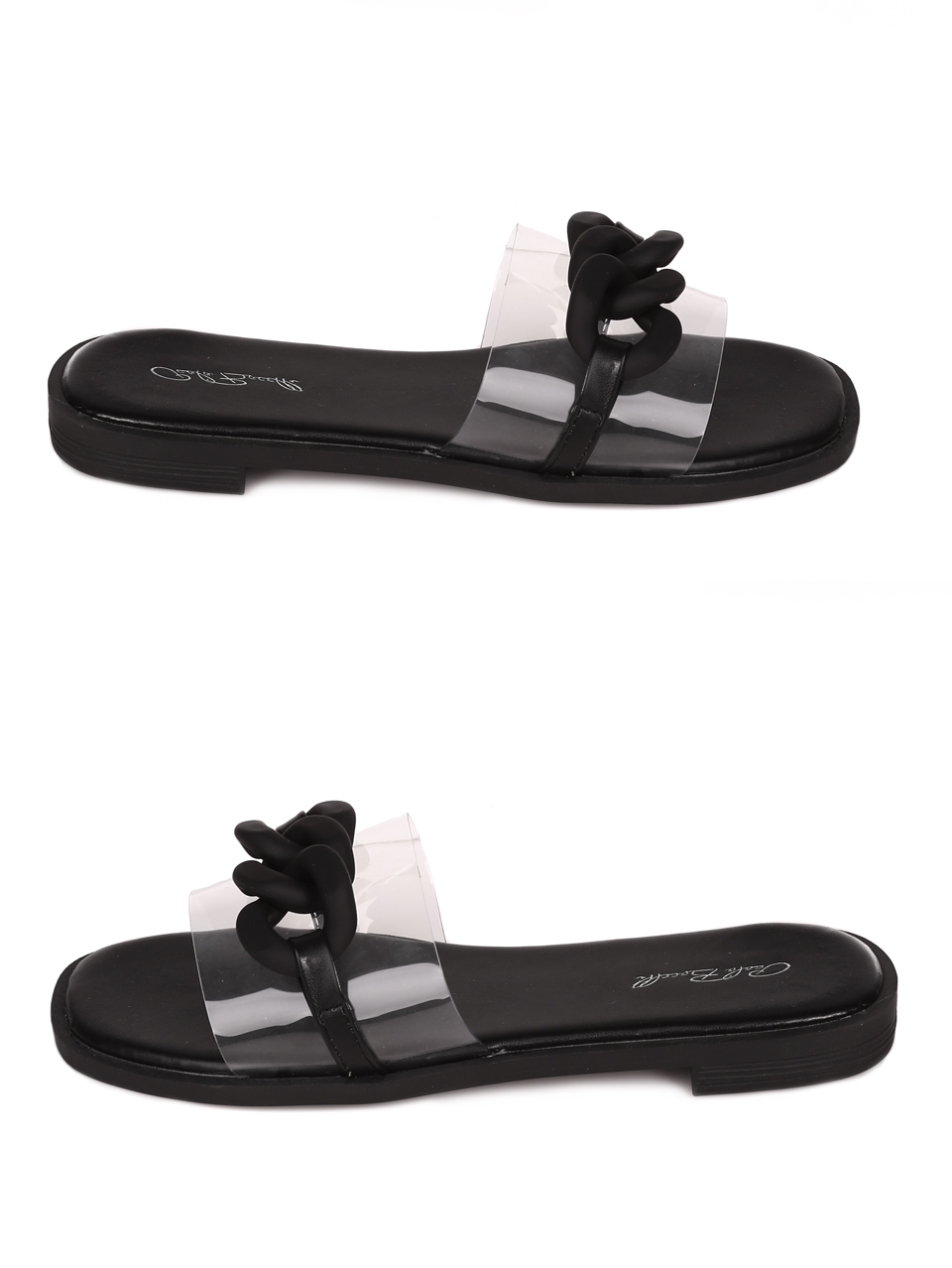Ежедневни дамски чехли в черно 5H-23096 black