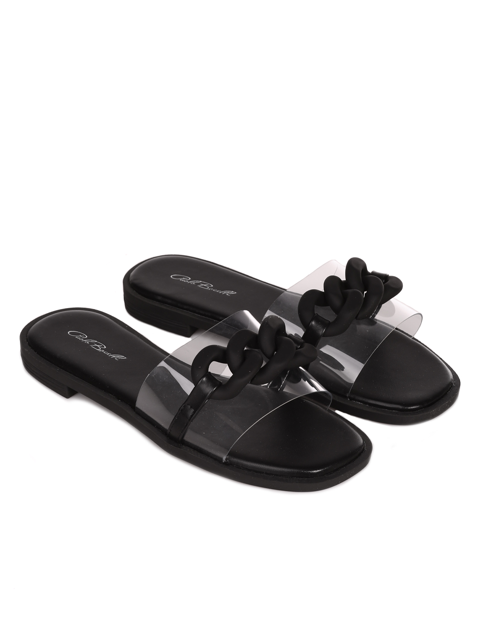 Ежедневни дамски чехли в черно 5H-23096 black