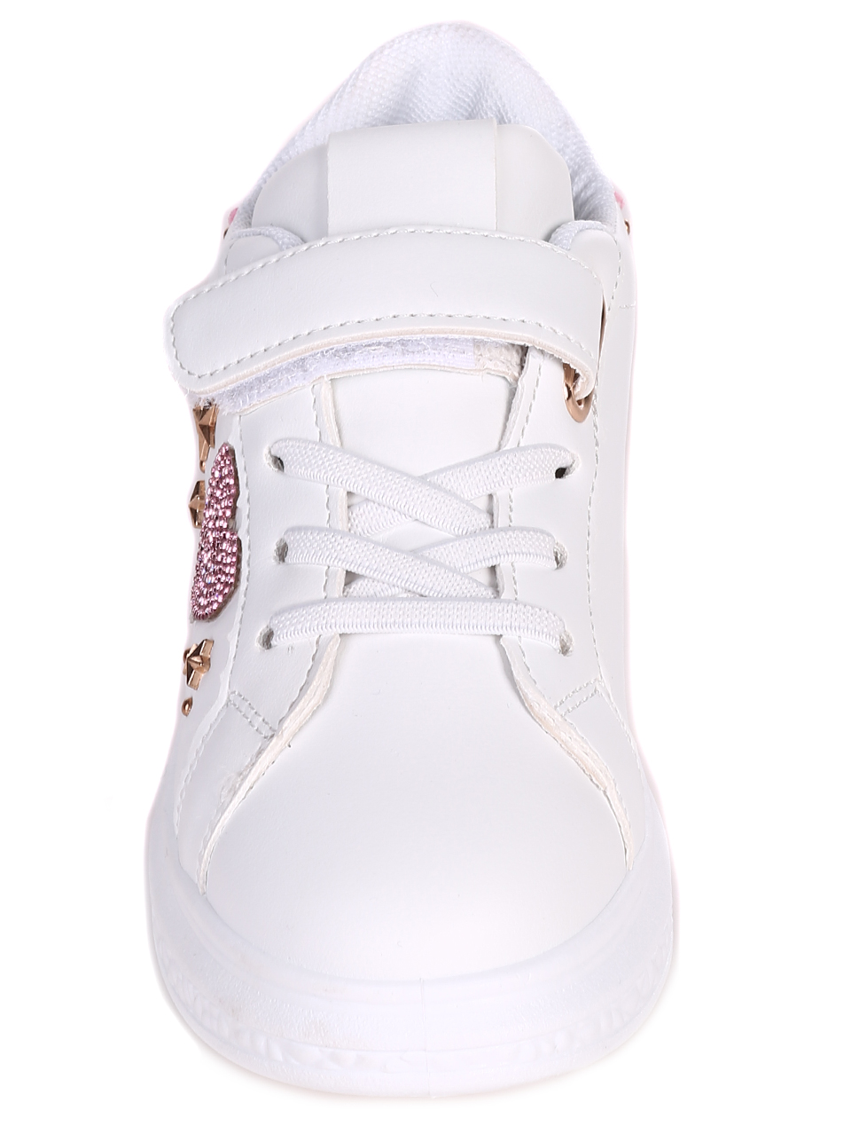 Комфортни детски обувки в бяло и розово 18U-23050 white/pink