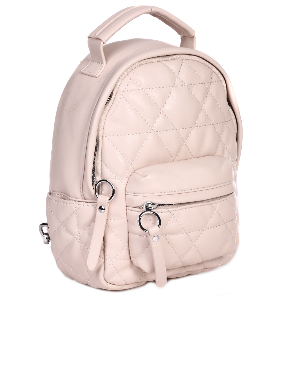 Дамска малка раничка в бежово 9Q-23068 white