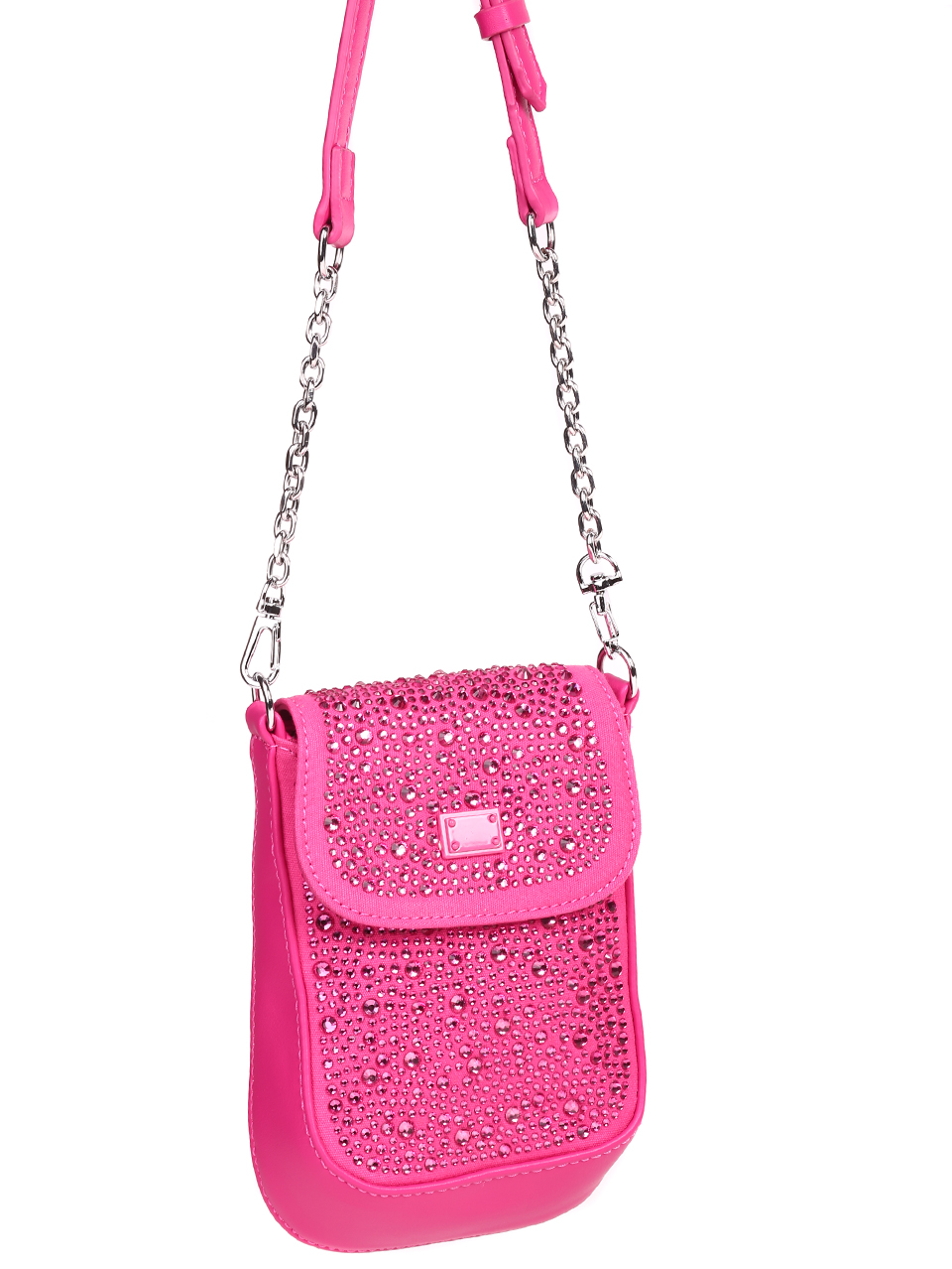 Малка чанта с декоративни камъни 9Q-23079 fuchsia
