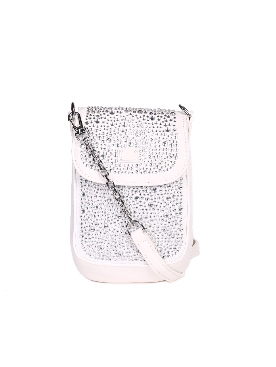 Малка чанта с декоративни камъни 9Q-23079 white