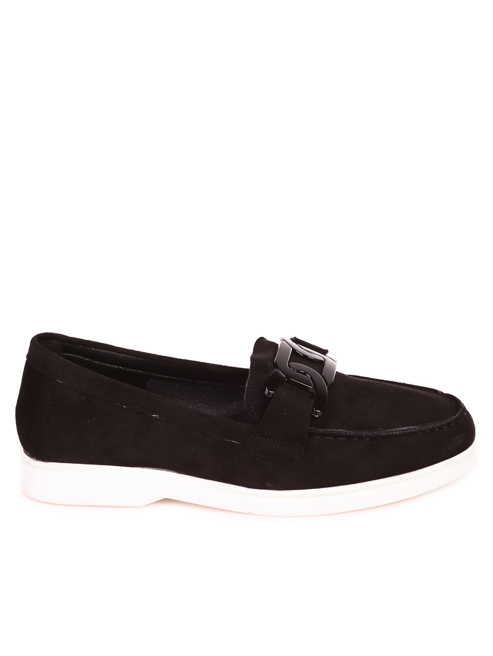 Дамски мокасини в черно 3M-23112 black