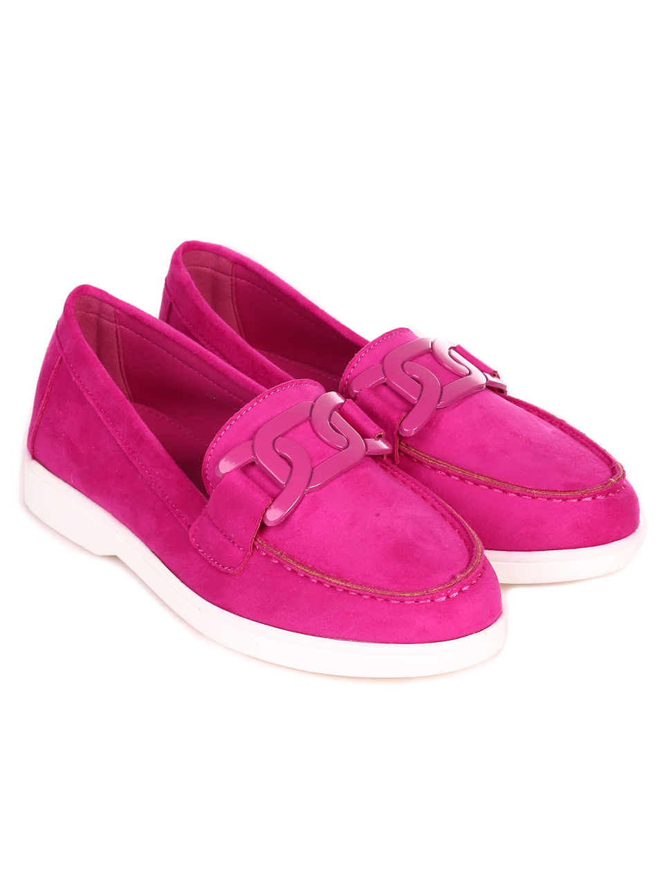 Дамски мокасини в цвят фуксия 3M-23112 fuchsia