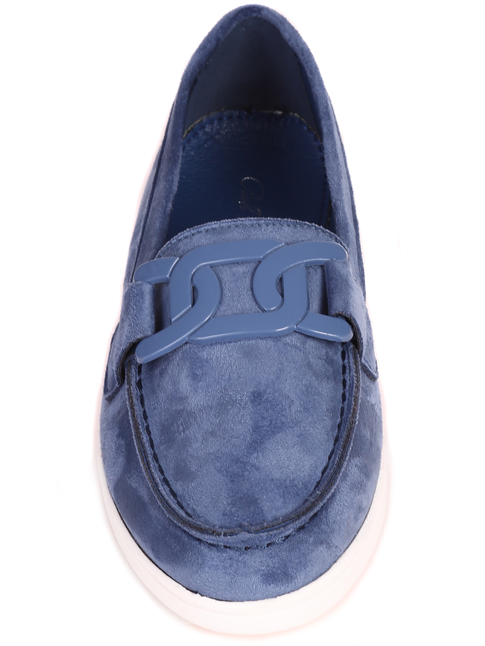 Дамски мокасини в синьо 3M-23112 blue