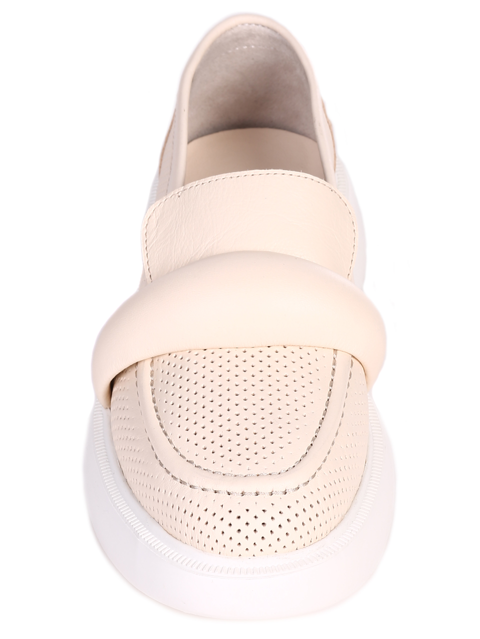Дамски мокасини от естествена кожа 3AT-23298 beige