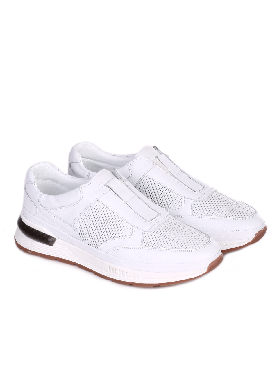 Ежедневни мъжки обувки от естествена кожа 7AT-23308 white