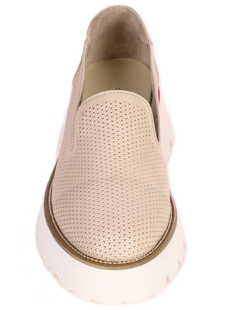 Дамски мокасини от естествена кожа 3AT-23281 beige