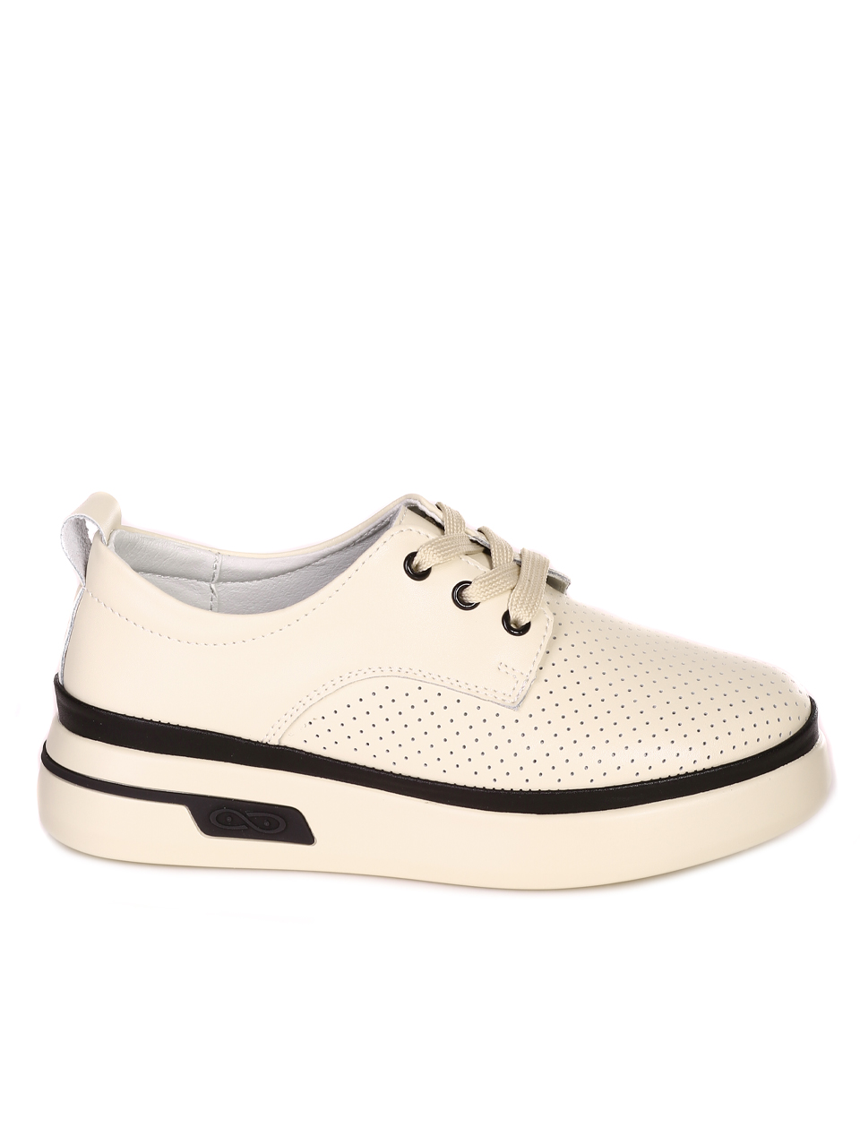 Ежедневни дамски обувки от естествена кожа 3AF-23136 beige