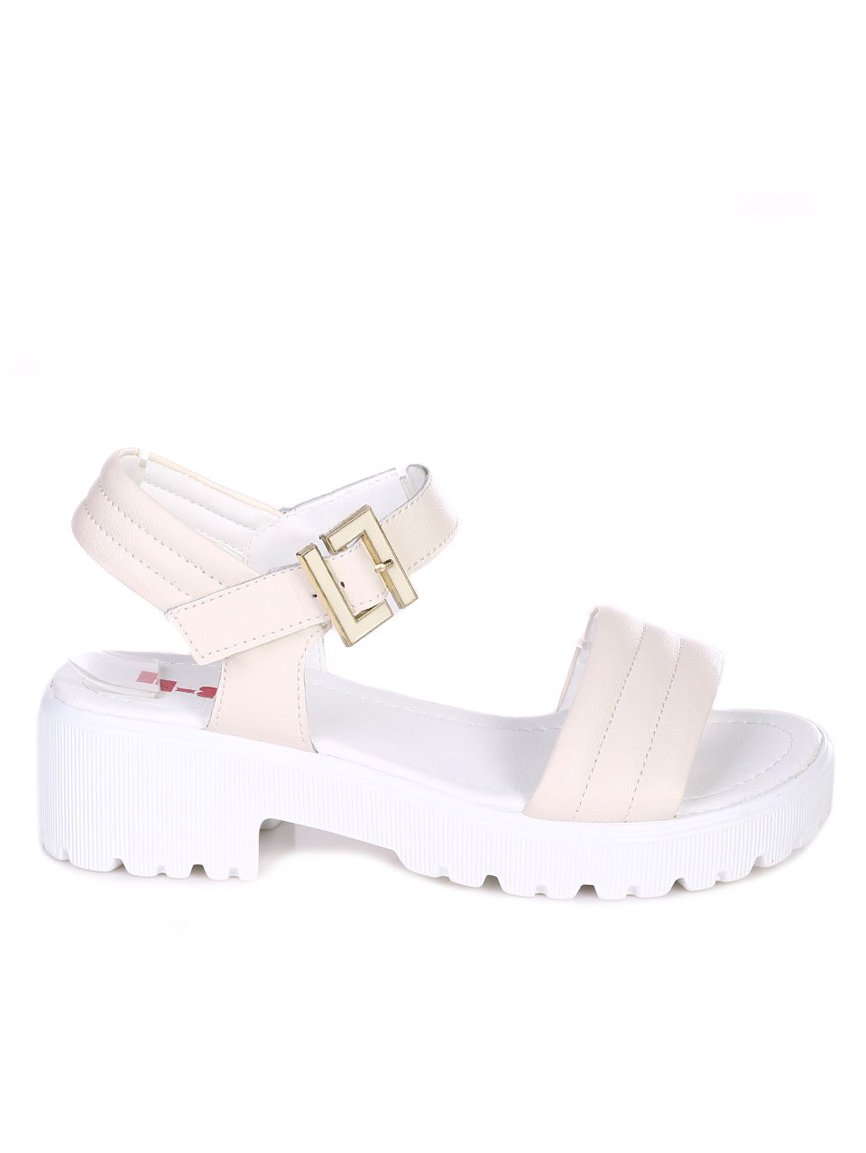 Ежедневни дамски сандали от естествена кожа 4AF-23138 beige