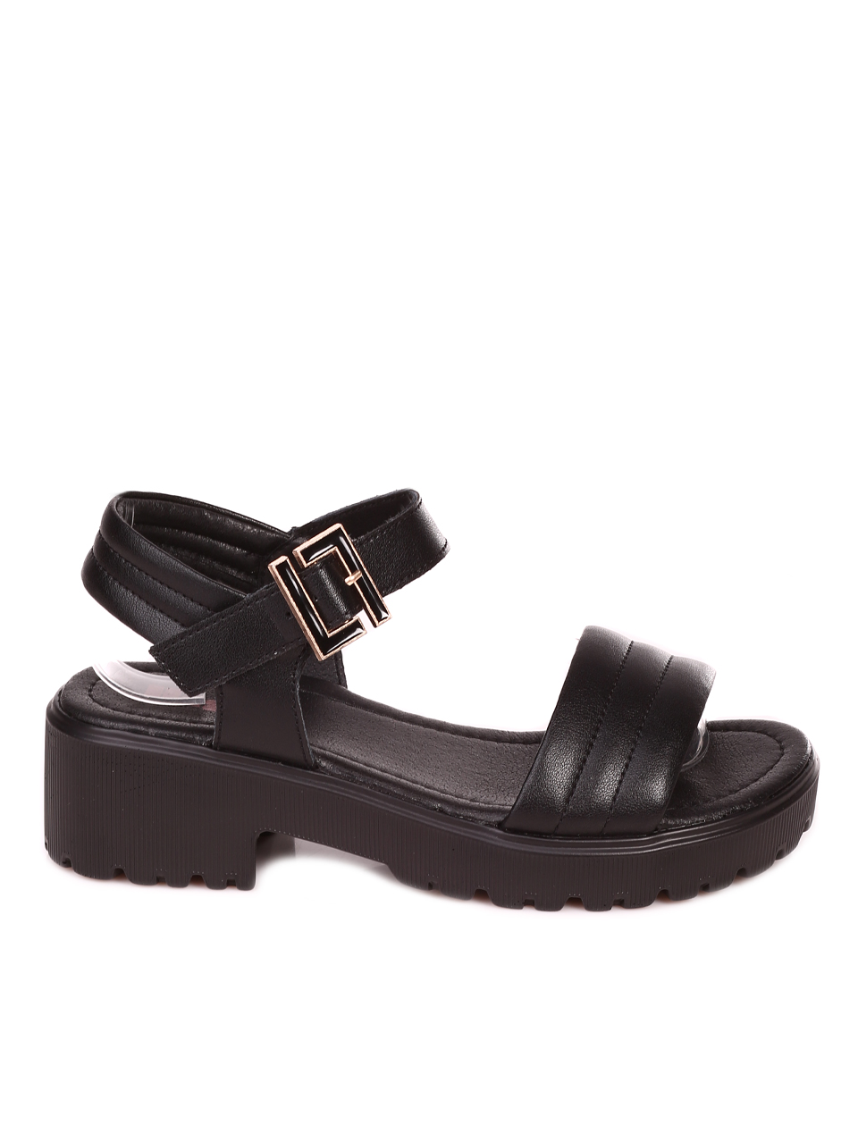 Ежедневни дамски сандали от естествена кожа 4AF-23138 black
