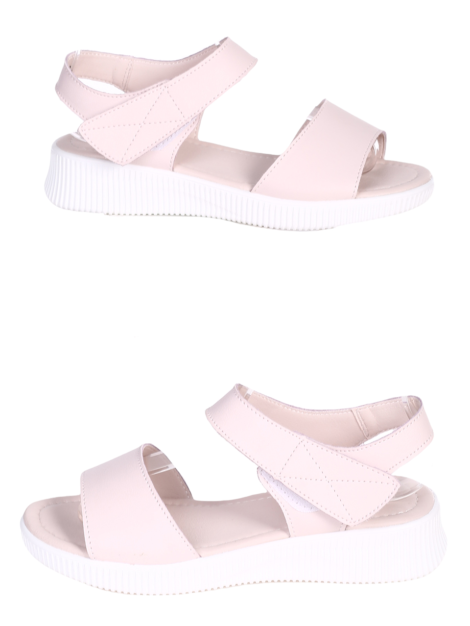Ежедневни дамски сандали от естетвена кожа в розово 4AF-23168 pink