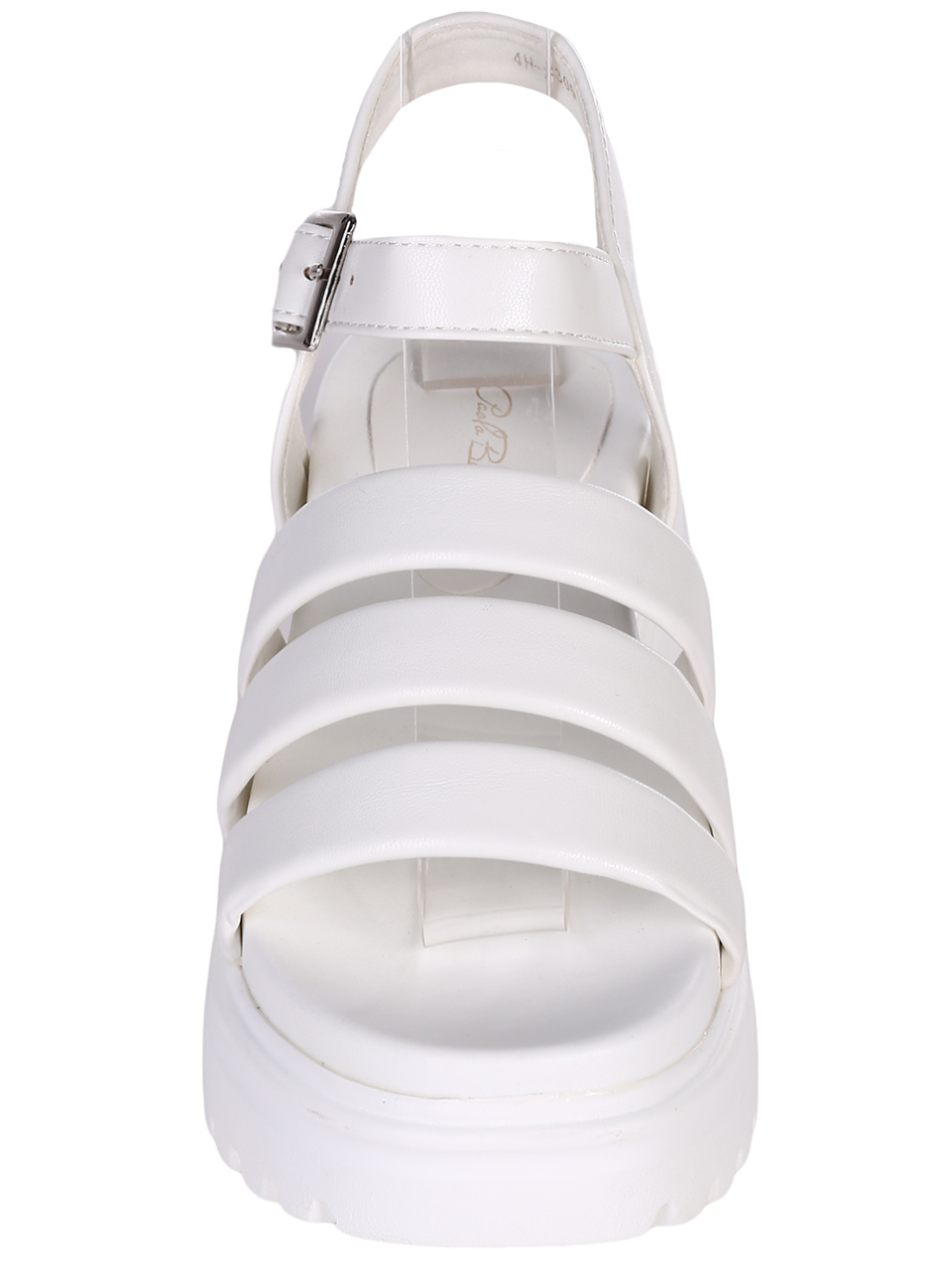 Ежедневни дамски сандали на платформа в бяло 4H-23095 white