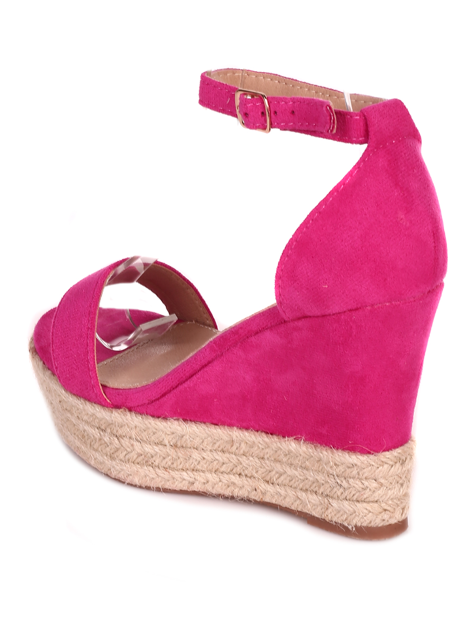 Елегантни дамски сандали на платформа в цвят фуксия 4U-23264 fuchsia