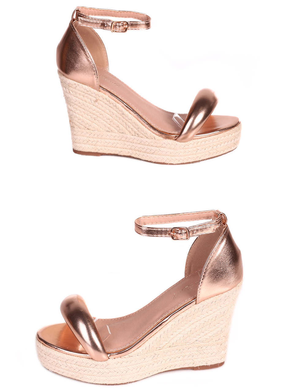 Елегантни дамски сандали на платформа 4U-23265 rose gold