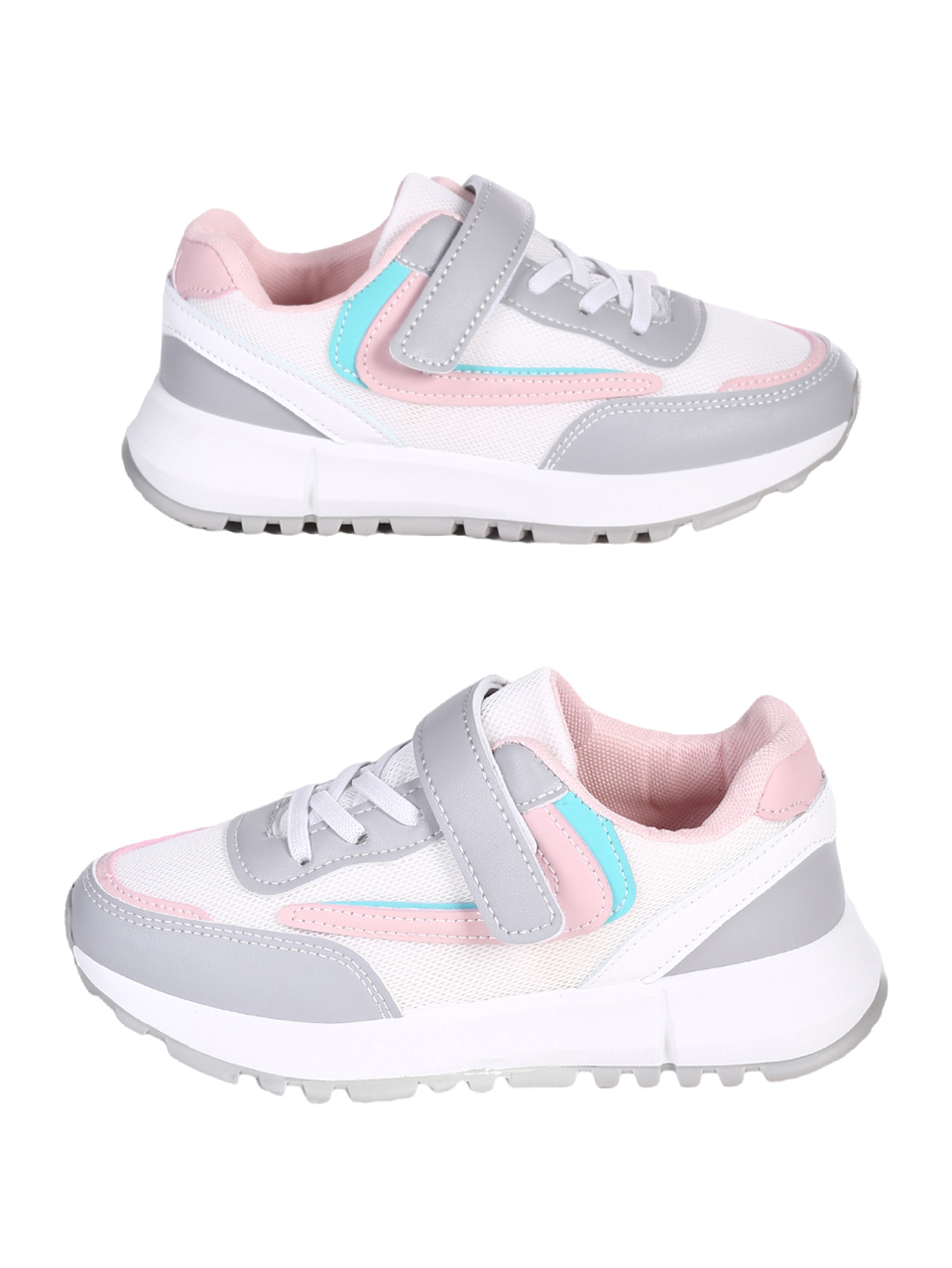 Ежедневни детски комфортни обувки 18U-23236 white/pink/grey