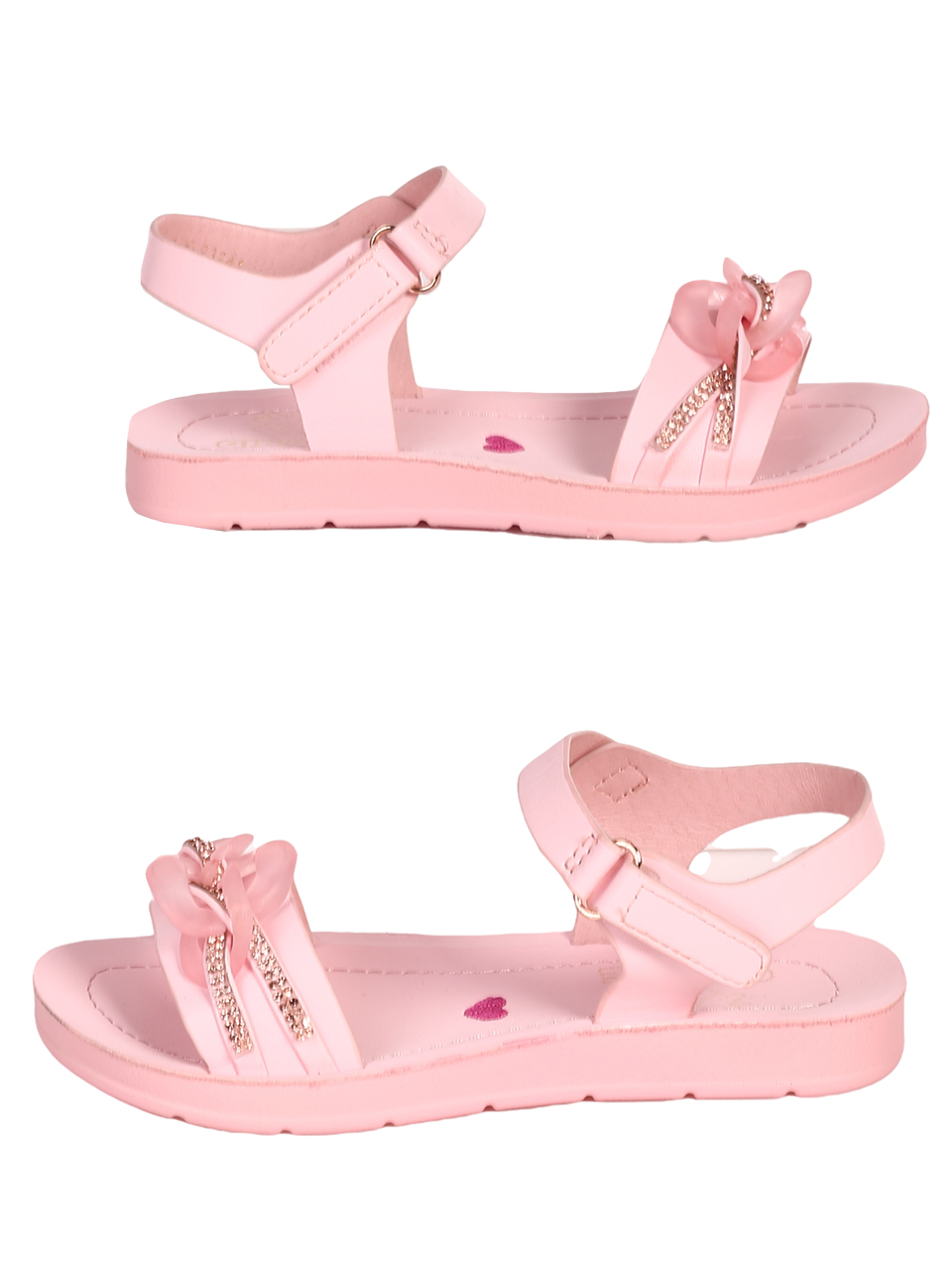 Ежедневни детски комфортни сандали в розово 17F-23241 pink
