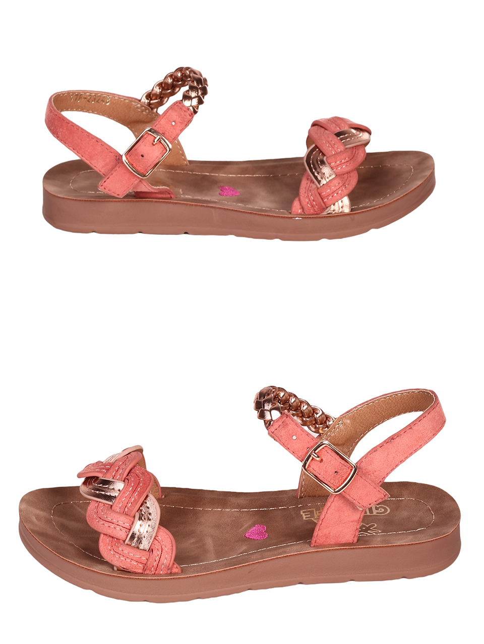Ежедневни детски сандали в розово 17F-23243 pink